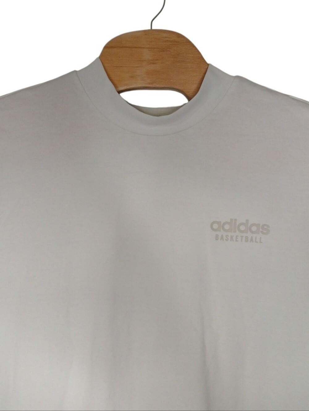 Adidas Women's Basketball Select Mock Neck Long Sleeve Tee Cream/Large
